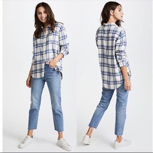 Madewell Oversized Ex-Boyfriend Shirt in Akiva Plaid